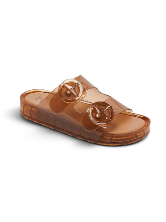 Shade & Shore Shoes - SHADE & SHORE Gemma Jelly Sandals in Tan Brown Slides NWT size 6 Beach Summer